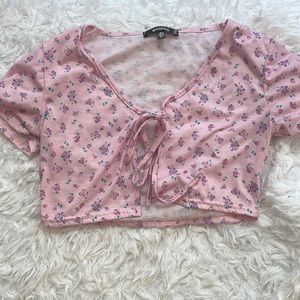 2 for 25 Like New Missguided Tie Front Crop Top